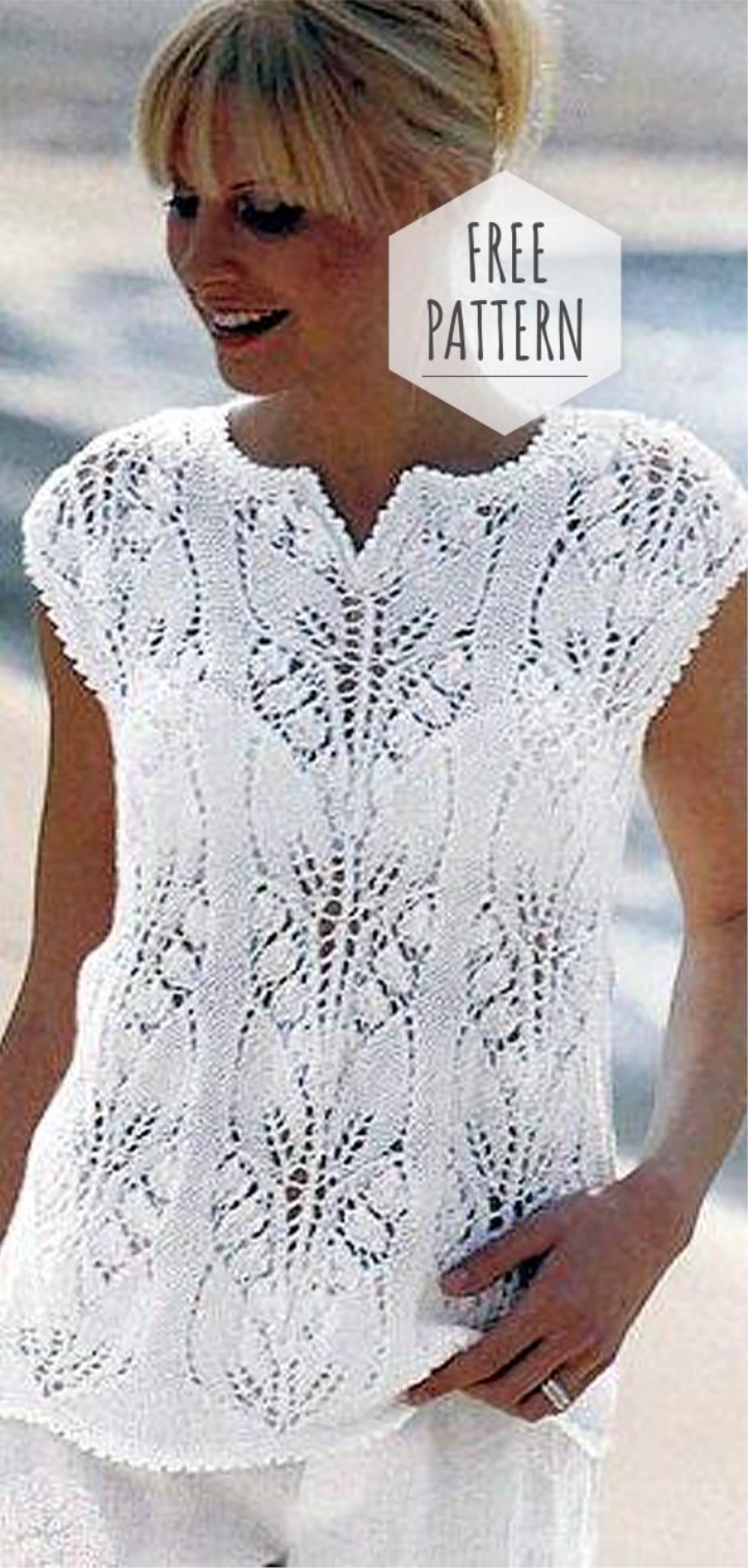 crochet white blouse