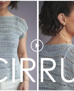 How to Crochet Easy Beginner Level Cirrus Tee  Tank Top Pattern