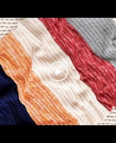 Crochet Color Block Blanket