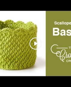 Crochet Scalloped Edge Basket