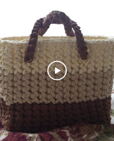 Crochet  A bag  Knitted yarn