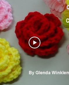 Quick and Easy Crochet Rose FREE PATTERN CF-2  Crochet Tutorial