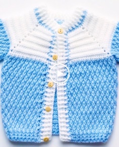How to crochet easy baby sweater crochet jacket crochet cardigan for Boys and girls 6-9M #226