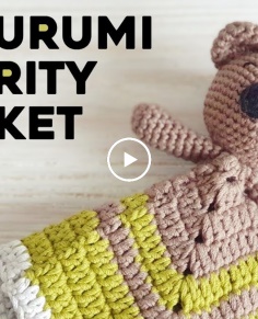 HOW TO CROCHET BABY SECURITY BLANKET or LOVEY: crochet amigurumi koala step by step tutorial