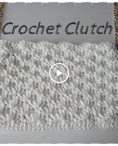 Crochet Shell Stitch Clutch Bag