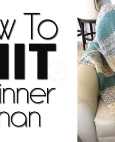 HOW TO KNIT A BEGINNER BLANKET  LION BRAND WOOLWICH AFGHAN