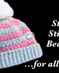 Star stitch crochet hat for women and men - Easy how to- ALL SIZES for boys and girls 167