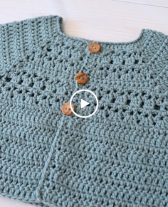 How to crochet a pretty baby  children's cardigan - The Audrey Cardigan