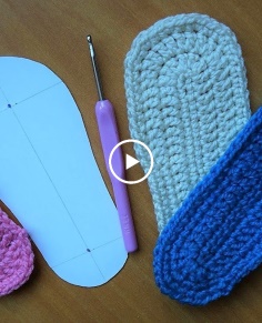 Crochet Slippers Sole (Donji deo papuce)