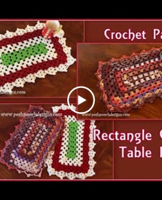 Rectangle Granny Table Runner Crochet Pattern