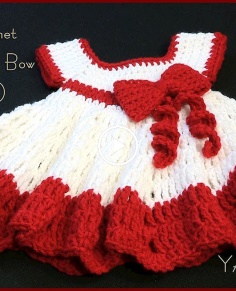 How to Crochet a Baby Dress with a Bow