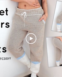 Crochet Joggers with Pockets  Tutorials DIY