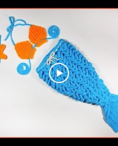 How to Crochet Baby Mermaid Outfit with Crocodile Stitch