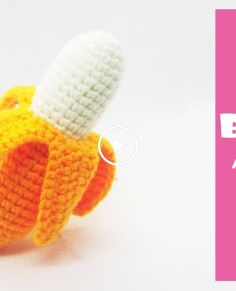 #023  DIY Fruit Amigurumi  How to crochet a BANANA amigurumi  Free Pattern  AmiguWorld