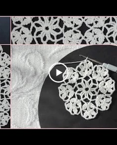 Crochet Lace Round Motif  Table runnerTable clothCurtain crochet pattern 1