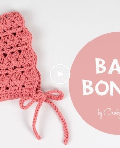 How To Crochet A Simple Baby Bonnet Croby Patterns