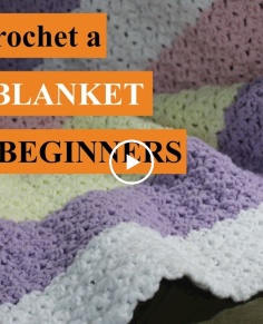 Easy and Fast BEGINNER Crochet Baby Blanket  Only Uses 2 Stitches  FREE Pattern
