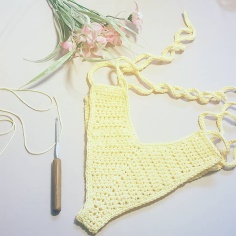 Crochet V-Shaped High Waisted Bikini Bottom Thong Tutorial