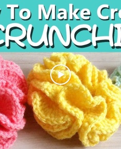 HOW TO Make Crochet Hair SCRUNCHIES - TWO ways! [EASY]