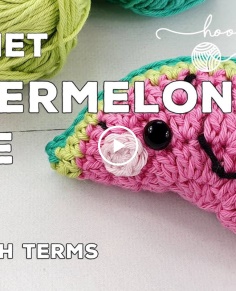 Crochet Cute Watermelon Slice  (Simple amp; Fast to Make!) Kawaii Home Decor  Easy Project