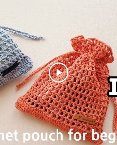 crochet net pouch for beginner