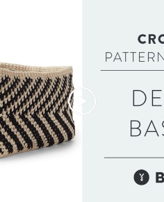 Modern Chevron Crochet Basket Tutorial  Home Decor Pattern 