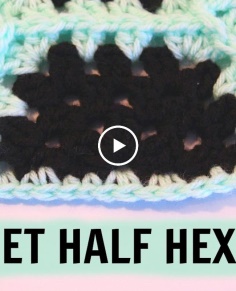 How to Crochet a Half Hexagon
