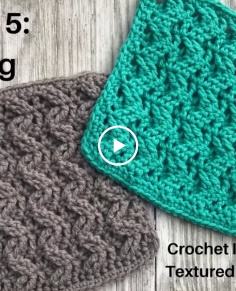 Square 5 - Zig Zag Stitch of the Textured Fun Square Sampler Blanket Crochet Along 2019