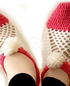 Crochet gift ideas  Easy to make cluster crochet slippers