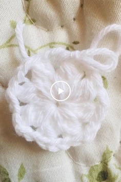 How to knit crochet flower part 1