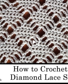 How to Crochet the Diamond Lace Stitch  Crochet Along