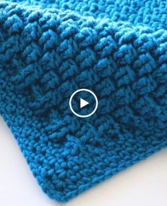 Crochet Blue Baby Blanket for Beginner