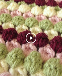 VERY EASY crochet bobble stitch blanket  afghan tutorial