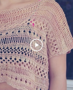 KNITTING TUTORIAL- EASY LACE TOP