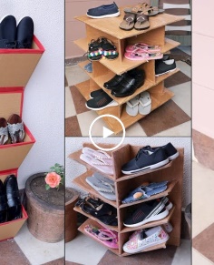 11 Shoe Stand Ideas From Waste Cardboard !!! DIY Shoe Rack... Organization Ideas
