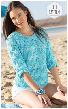 Jumper in blue tones crochet free pattern