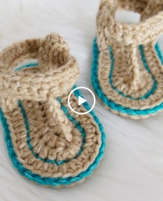 Easy Crochet Baby Sandals Tutorial