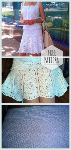 Crochet White Skirt Free Pattern