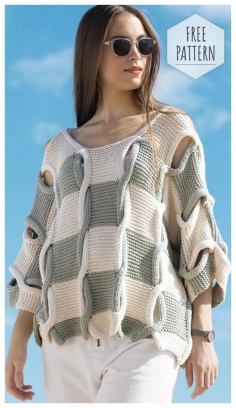 Two Tone Sweater Free Pattern