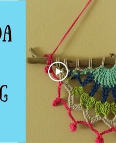 FREE crochet pattern tutorial - Learn how to make this quick home decor project using a beach find