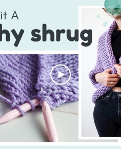 Knit A Slouchy Shrug - Beginner Friendly Free Knitting Pattern \\ Cocoon Cardigan