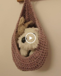 VERY EASY crochet hanging basket storage basket tutorial