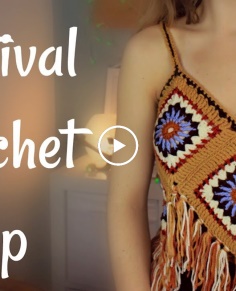 Festival Crochet Top Tutorial  Granny Squares  SUPER EASY