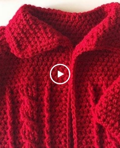 Crochet Cable Baby Sweater Video