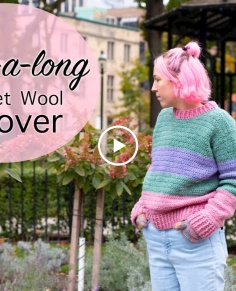 Crochet Wool Pullover HOW TO  Make Along Tutorial (advanced beginner) 1 of 2  Last Minute Laura