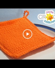 Tunisian Crochet Stitch - EASY Dishcloth Crochet Pattern