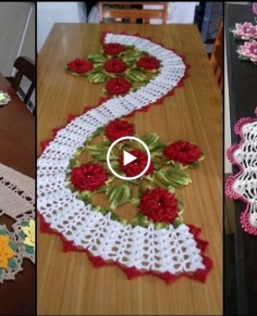 Most Beautiful And Outstanding Unique Style Designer Crochet Table Runner Design And Idea&39;s