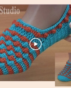 How To Crochet Slippers Step by Step  Tutorial 293