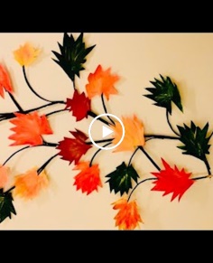 Paper craft wall art  Autumn leaf making  DIY home decor Tips