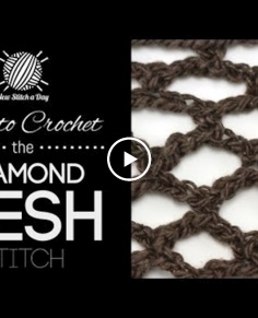 How to Crochet the Diamond Mesh Stitch